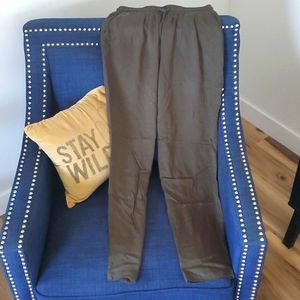 Olive Utility Inspired Cropped Pants-Soft!